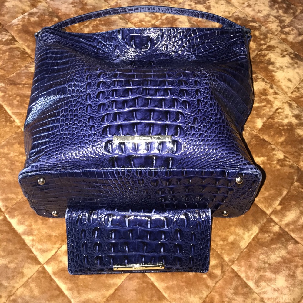🦋Navy (Ink) Brahmin Bag and Wallet🦋